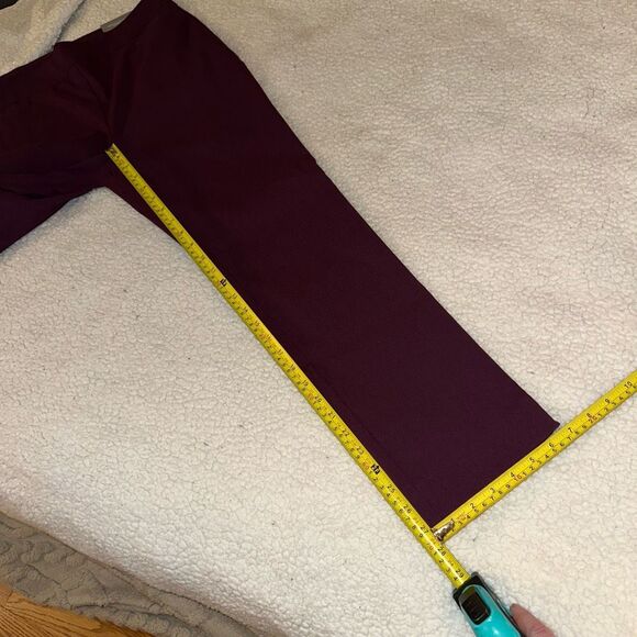 Chicos So Slimming Bridgette Slim Leg Ankle Pants Womens Burgundy 8R (1R) NWT - Picture 8 of 11